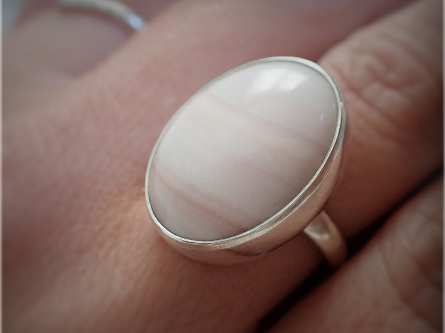 'Between Dreams' ・ Windy Mountain Jasper + Silver Ring ・ Size K