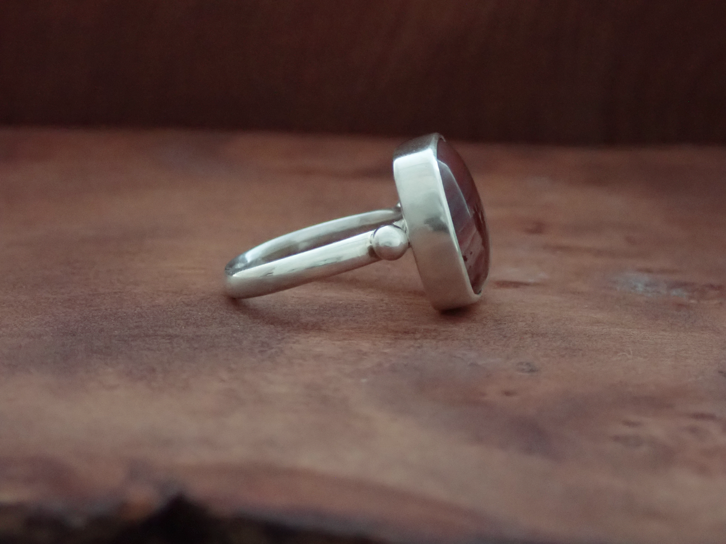 'Desert Dweller' ・Apache Canyon Rhyolite + Silver Ring・ Size P