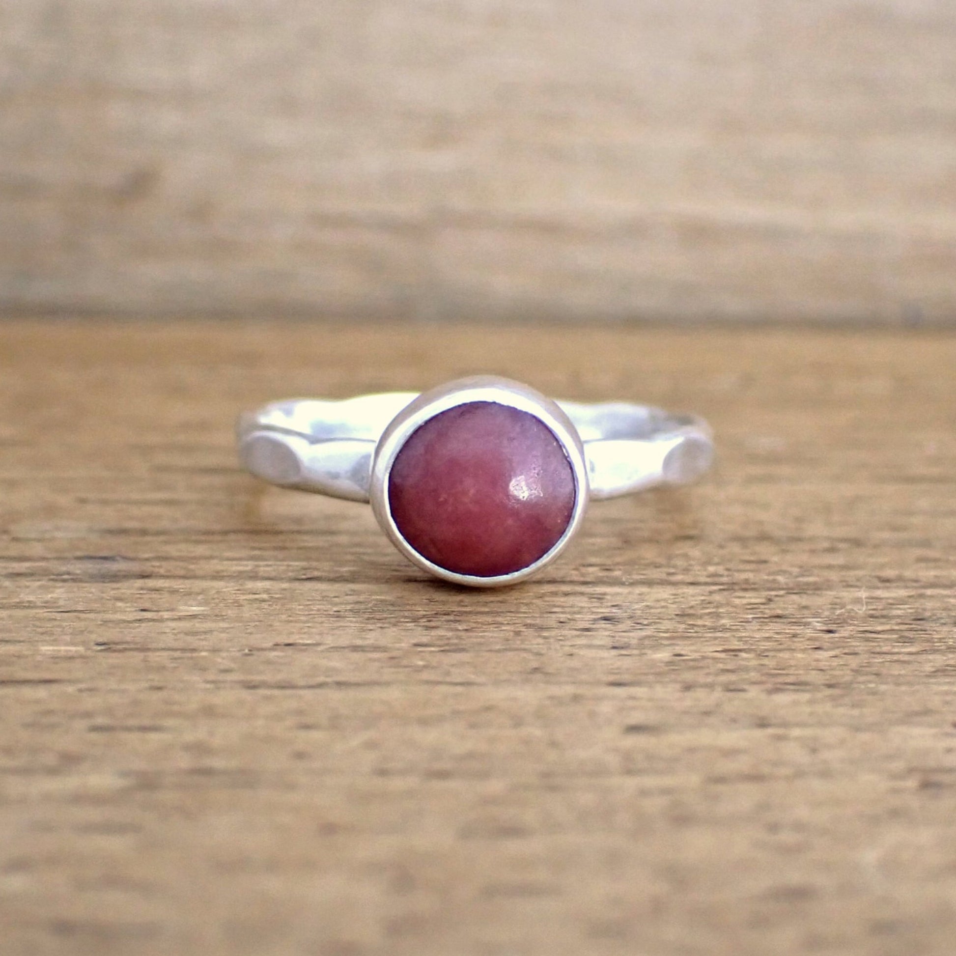 a face on view of the cherry drop ring